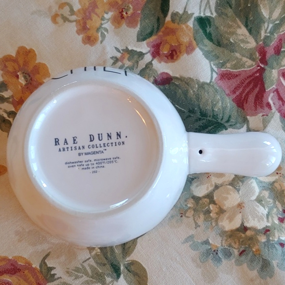 Rae Dunn Ceramic Chili Bowl With Handle - Picture 10 of 11